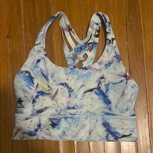 Lululemon Athletica Blue and Purple  Print Sports Bra with Racerback Woman 4